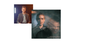 Poster for The Penguin Snare play accompanied by a photo of Jacob Utzon Krefeld